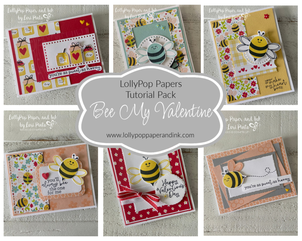 Bee My Valentine Tutorial Pack Lollypop Paper And Ink