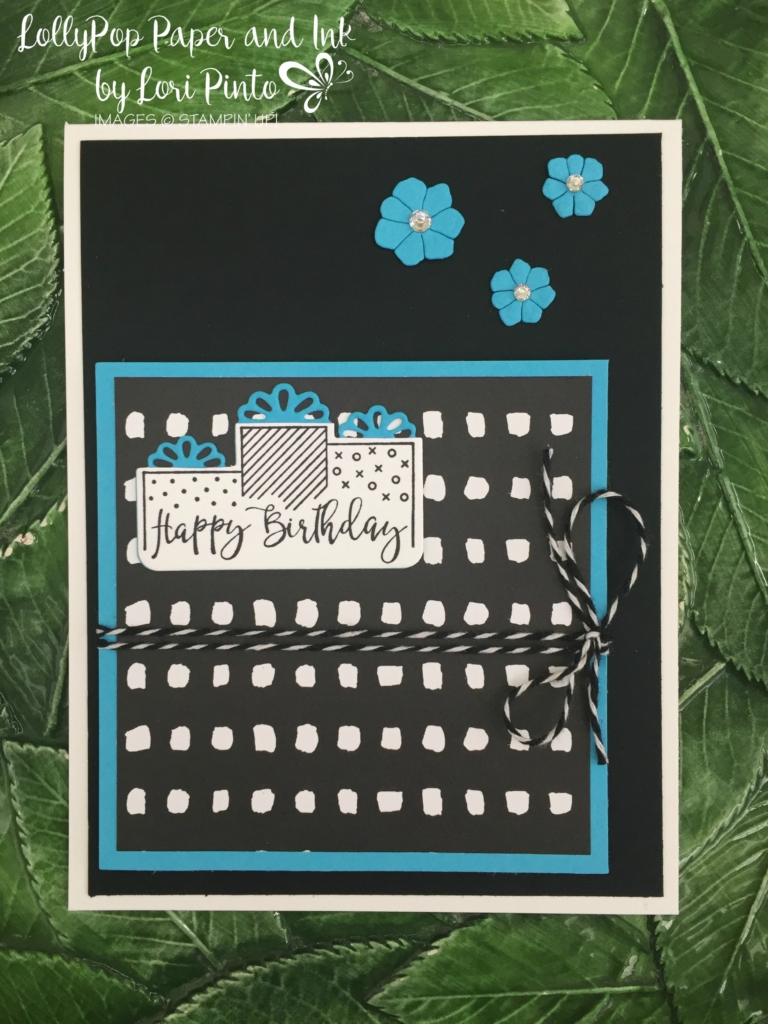 Black and Blue Happy Birthday to You - LollyPop Paper and Ink