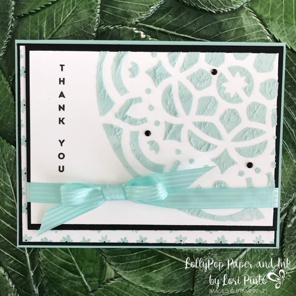 Saying Thank You With Soft Colored Embossing Paste - LollyPop Paper and Ink